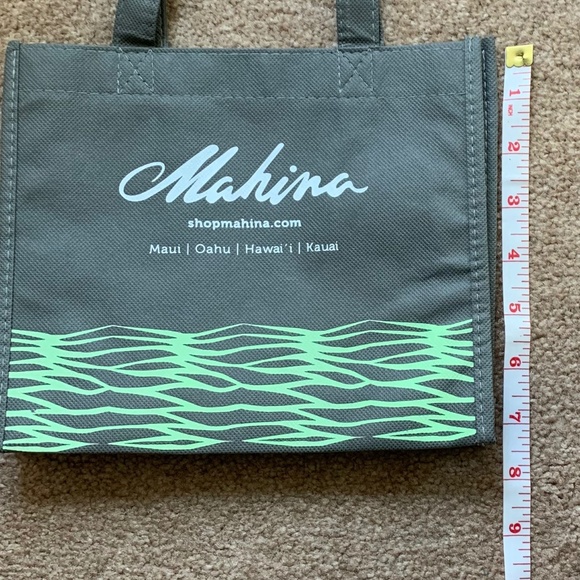 NWOT Mahina Hawaii Canvas Small Bag Tote Reuseable - Picture 4 of 6